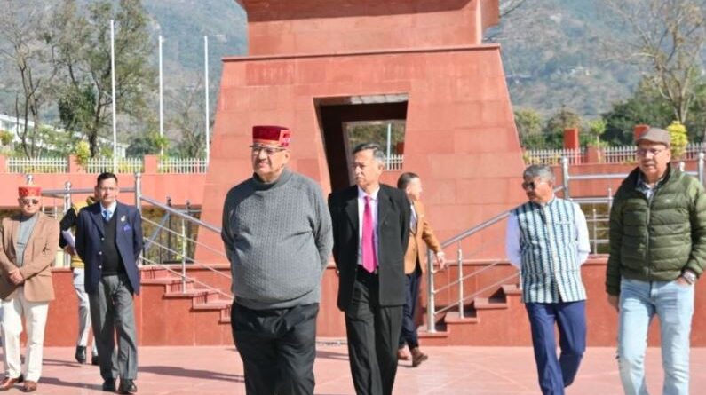 सैनिक कल्याण मंत्री गणेश जोशी ने निर्माणाधीन सैन्यधाम के निर्माण कार्यों का किया स्थलीय निरीक्षण