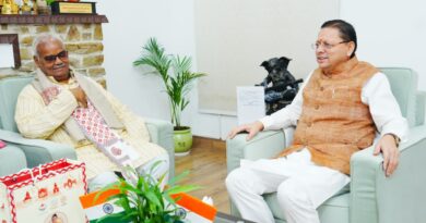 मुख्यमंत्री पुष्कर सिंह धामी से राजस्थान सरकार के कैबिनेट मंत्री मदन दिलावर ने की शिष्टाचार भेंट