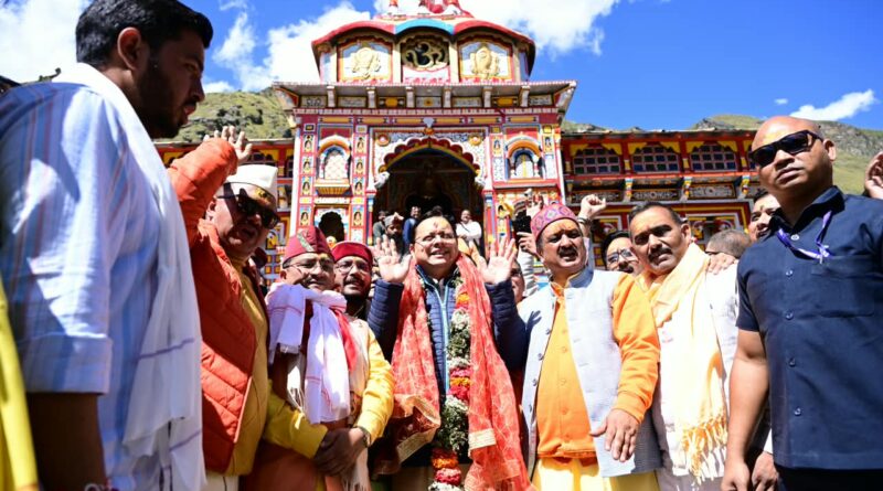 श्री बदरीनाथ धाम में मुख्यमंत्री ने की पूजा-अर्चना, मास्टर प्लान के कार्यों का लिया जायजा